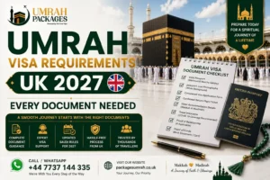 Umrah visa documents, Umrah visa checklist UK, Umrah visa BRP holders, Umrah visa non-British passport, Saudi eVisa eligibility UK