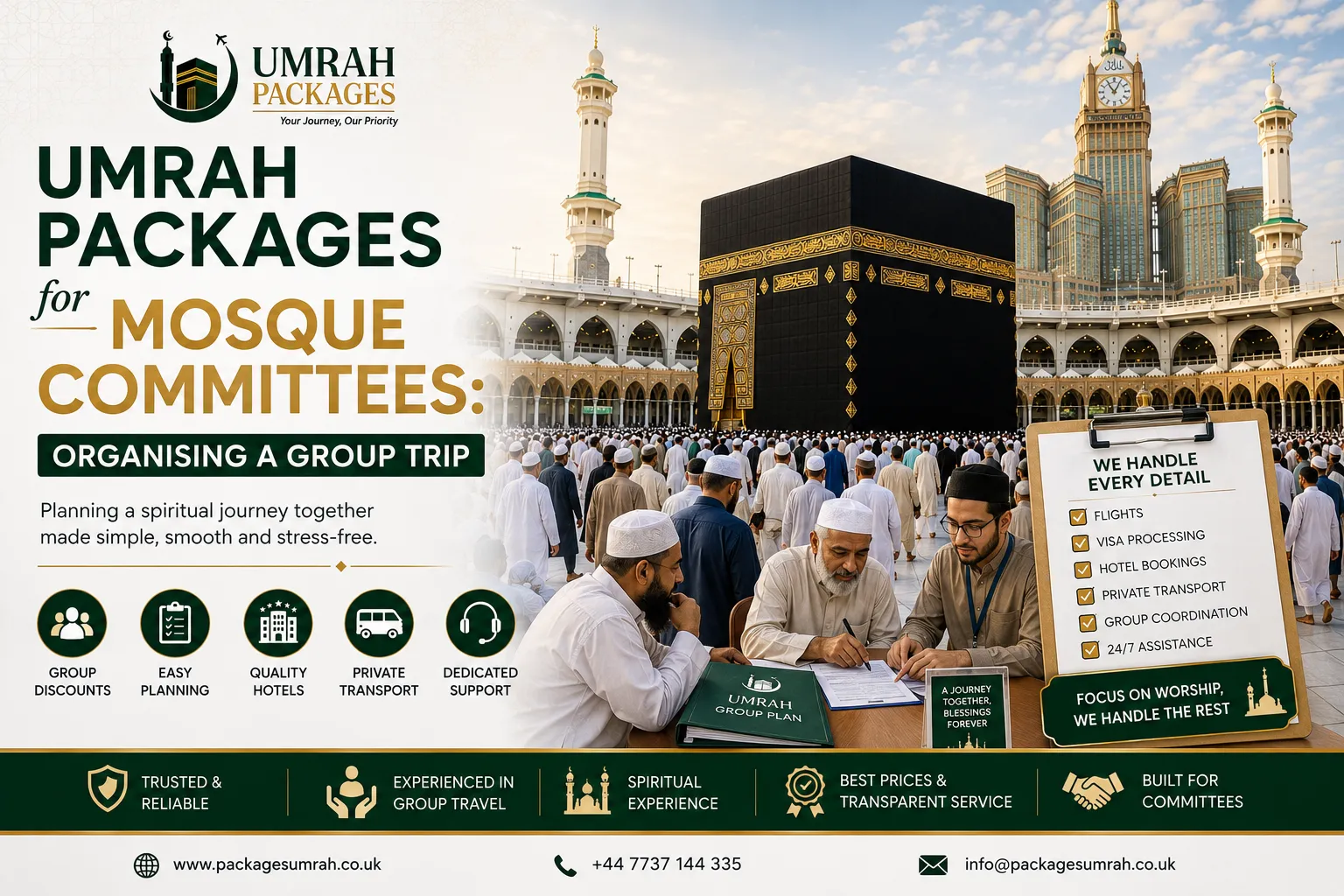 Umrah packages for mosque committees, mosque Umrah groups, group Umrah packages UK, Umrah packages UK, mosque group Umrah, Umrah group travel, Umrah packages for groups, mosque committee Umrah, organising Umrah group, Umrah travel for mosque groups, Umrah packages Manchester, affordable Umrah packages UK, cheap Umrah packages UK, Umrah payment plans UK, Umrah packages with flights and hotel, Umrah visa packages UK, Umrah group leader, mosque trip planning, mosque travel committee, Umrah safeguarding, mosque safeguarding, Umrah travel insurance, mosque insurance for travel