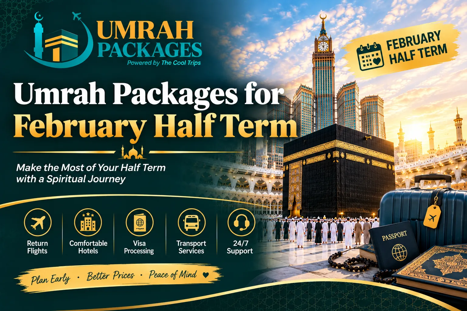 Umrah packages, February half term 2027, February Umrah, Ramadan Umrah, Ramadan 2027, Umrah with children, family Umrah, UK Umrah packages, Ramadan with children, half term Umrah, Umrah packages UK, Makkah, Madinah, Haram, Taraweeh, Iftar at Haram, Ramadan fasting, Umrah travel, school holiday Umrah, Easter Umrah 2027, October half term Umrah, 3 star Umrah packages, 4 star Umrah packages, 5 star Umrah packages, affordable Umrah packages, family Umrah packages, private rooms Umrah, Umrah hotels, Umrah flights, Saudi Umrah visa, Ziyarat, Makkah hotels, Madinah hotels, Ramadan travel, February Ramadan, UK school holidays, Umrah prices, Umrah deals, Umrah booking, family Ramadan trip, Umrah 2027